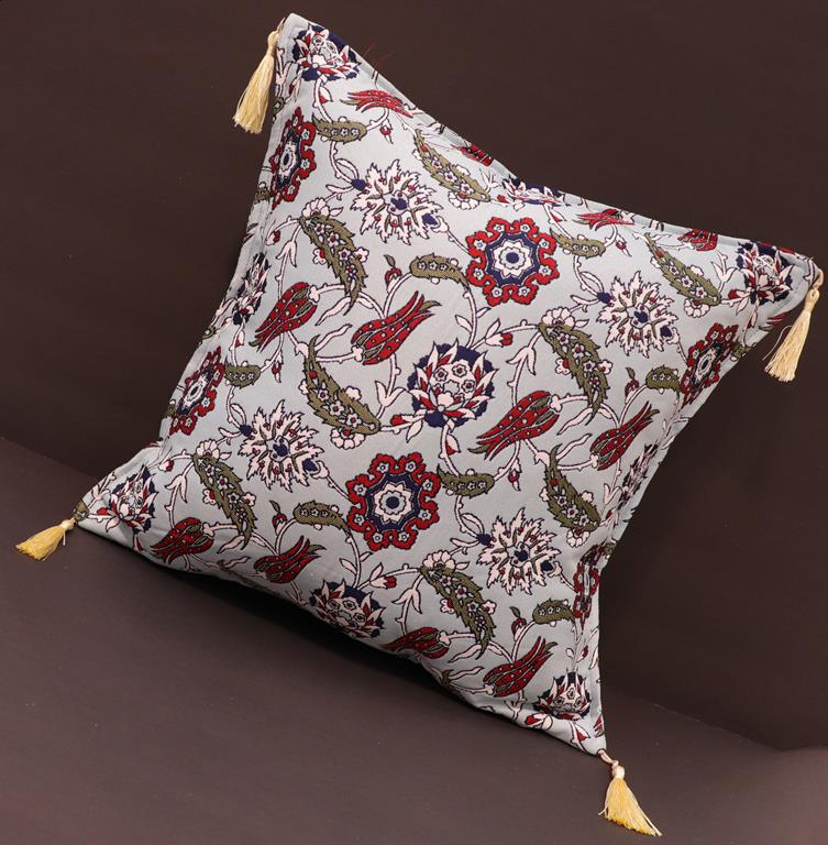 Amelia Mangolia Chenille Turkish Decorative Pillow by Bareens Designer Rugs