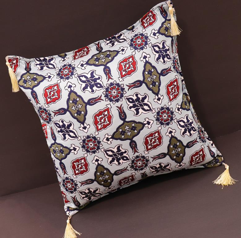 Amelia Mangolia Chenille Turkish Decorative Pillow by Bareens Designer Rugs