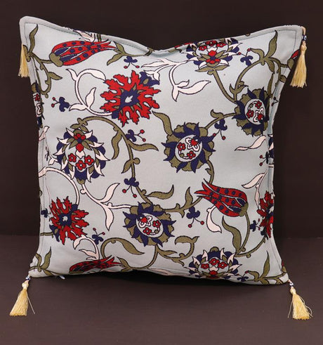 Amelia Mangolia Chenille Turkish Decorative Pillow by Bareens Designer Rugs