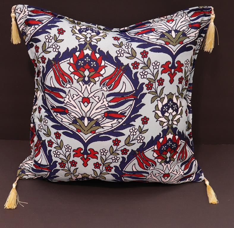 Amelia Mangolia Chenille Turkish Decorative Pillow by Bareens Designer Rugs