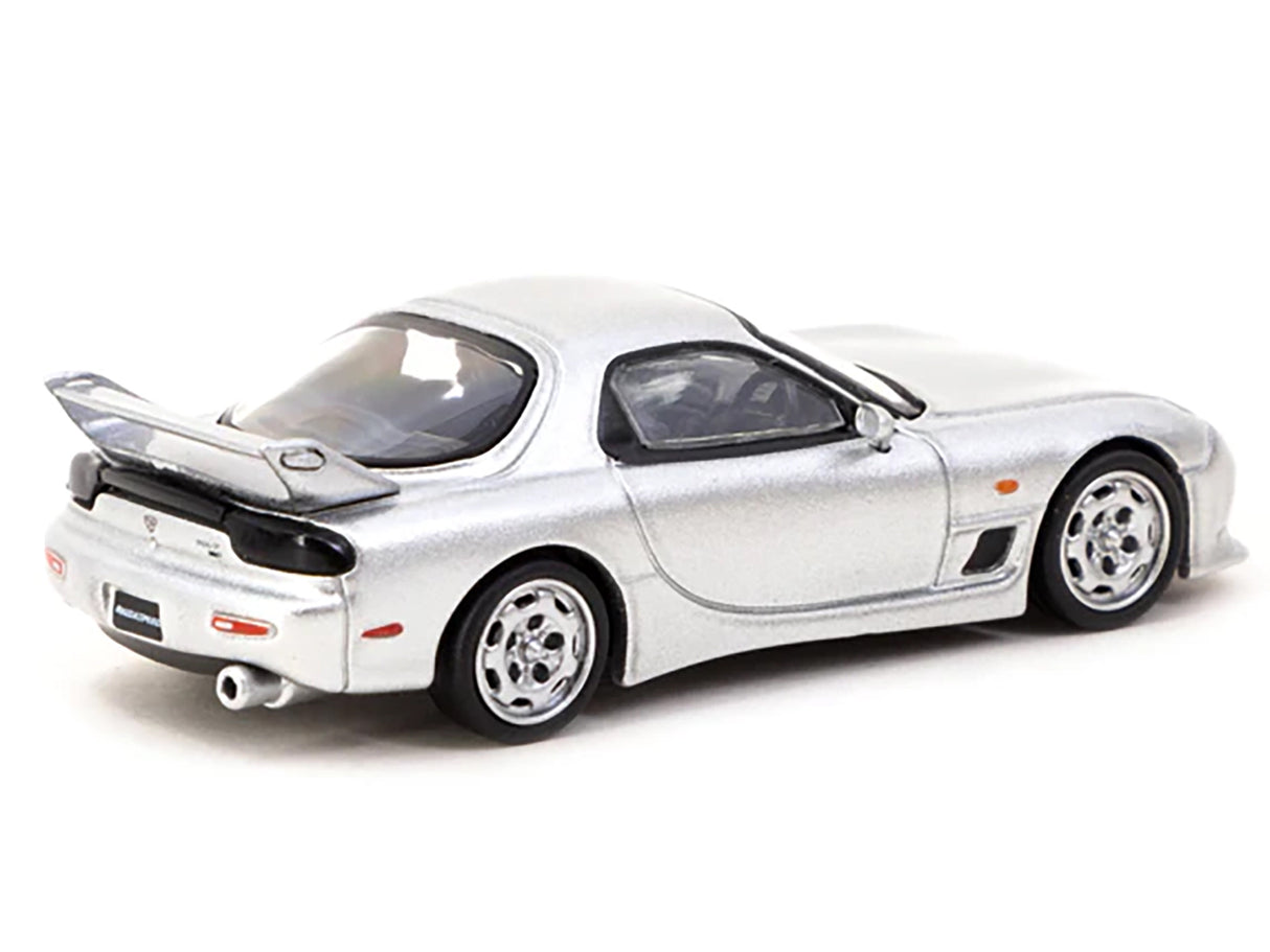 Mazda RX-7 (FD3S) Mazdaspeed A-Spec RHD (Right Hand Drive) Silver Stone Metallic "Global64" Series 1/64 Diecast Model Car by Tarmac Works