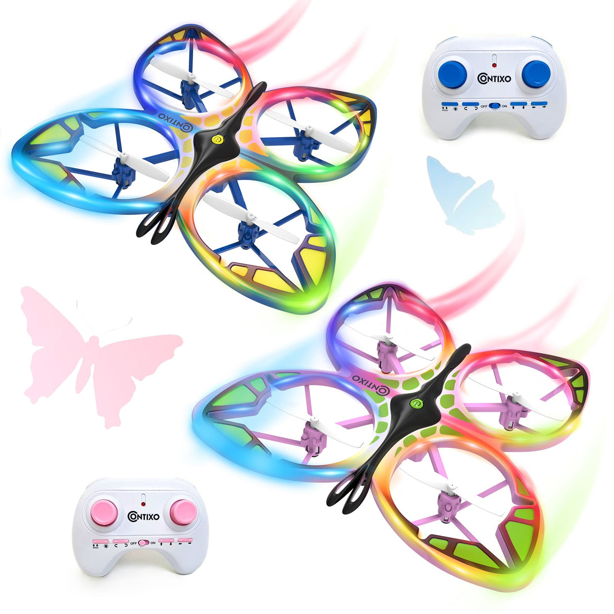 Contixo TD2 Butterfly Drone with LED Light Effects by Contixo