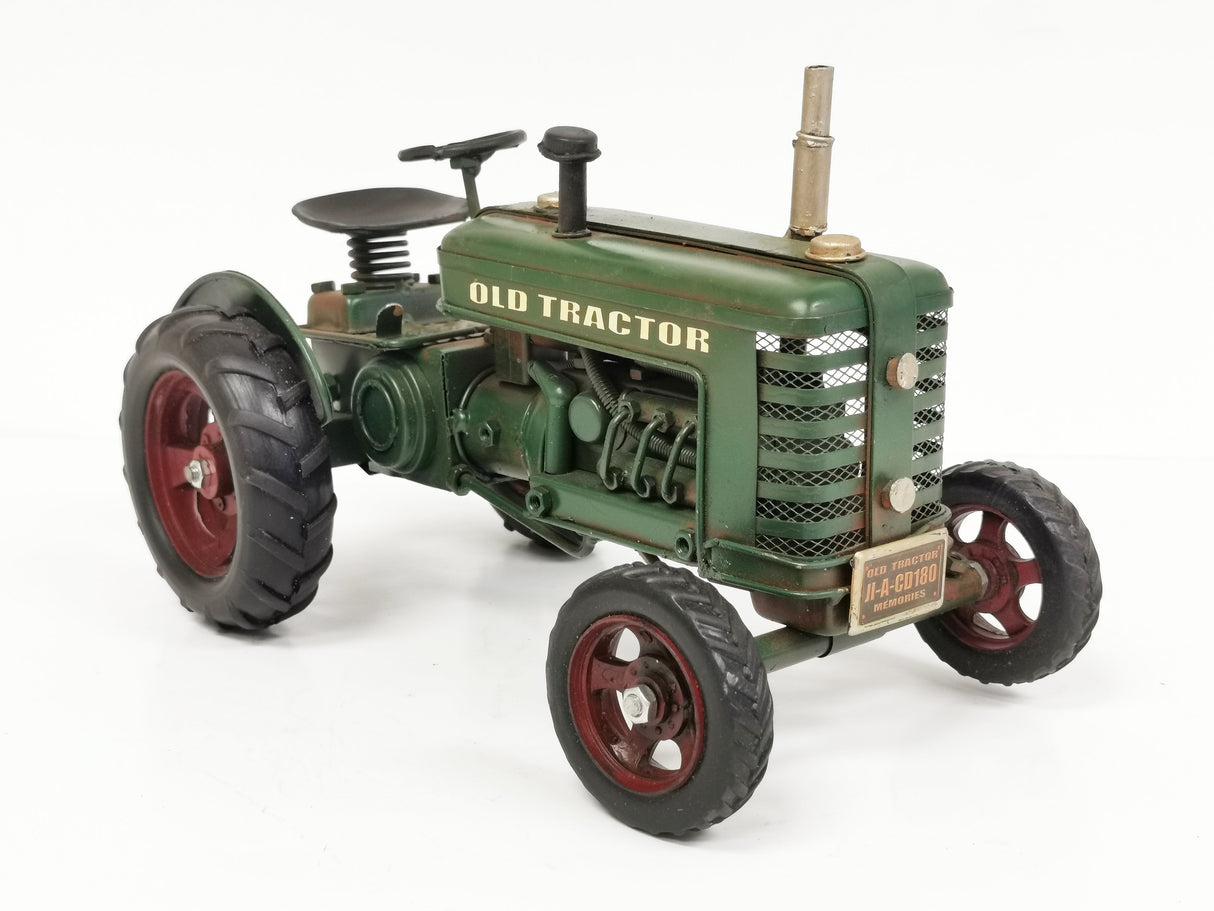 Green "Old Tractor" Metal Model by Peterson Housewares & Artwares