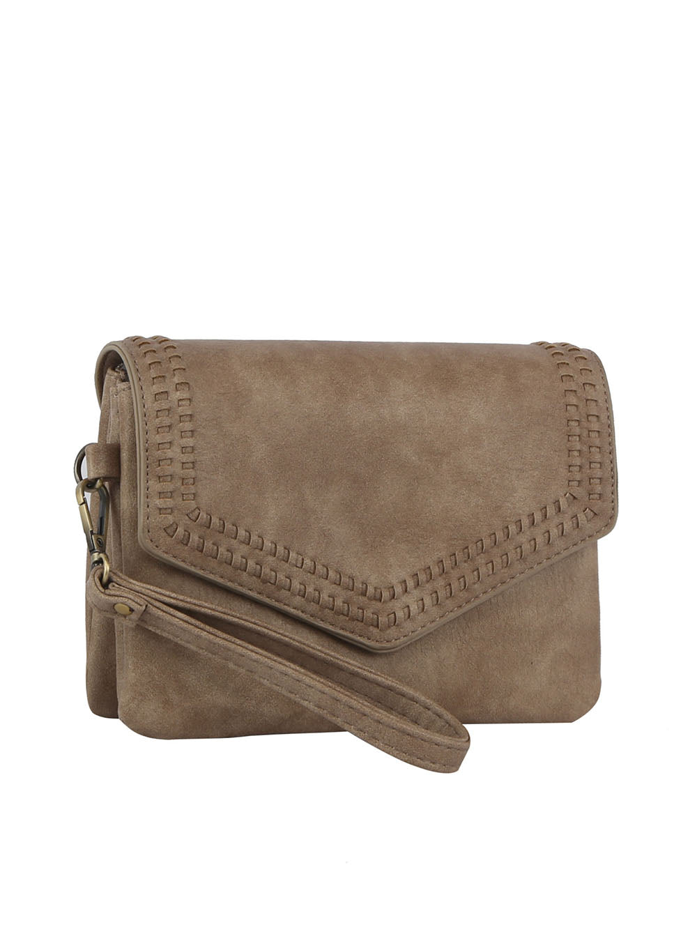 Front flap tripe comparament convertible clutch crossbody wristlet by hfstylish