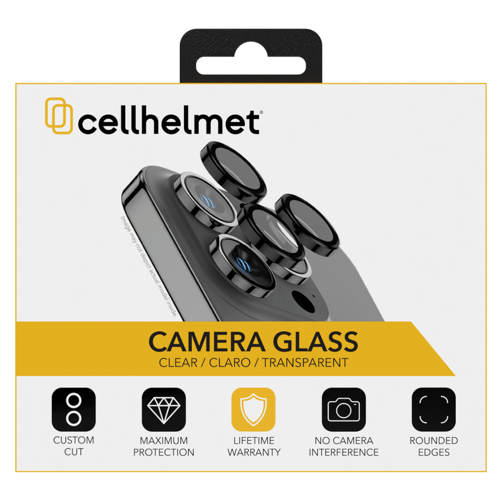 Cellhelmet Tempered Glass Camera Screen Protector for Apple iPhone 15 Pro / iPhone 15 Pro Max by Cellhelmet