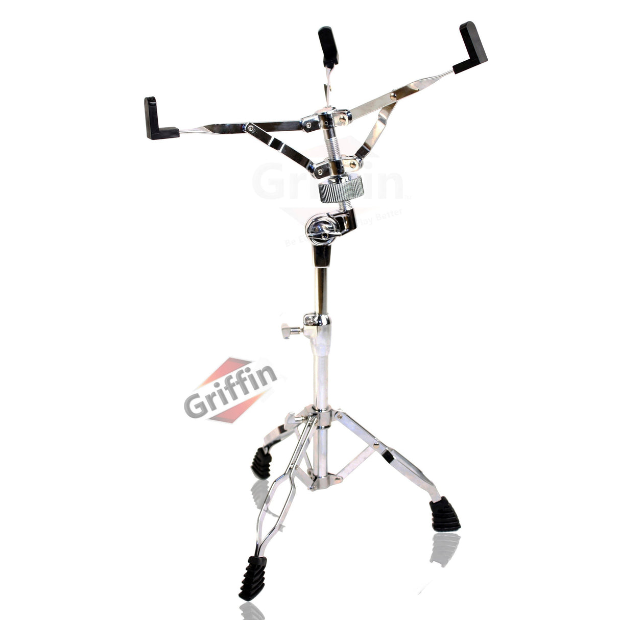 GRIFFIN Snare Drum Kit with Snare Stand, 2 Pairs of Drum Sticks & Drum Key | Wood Shell Drum Set, Maple Sticks, Chrome Holder Acoustic Marching Percussion Musical Instrument Practice Package by GeekStands.com