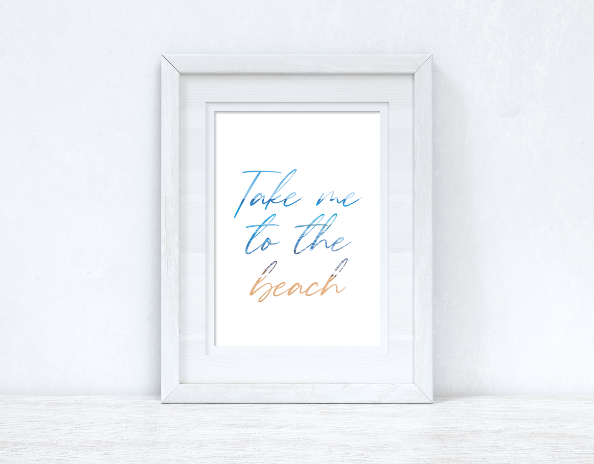 Take Me To The Beach Summer Seasonal Wall Home Decor Print by WinsterCreations™ Official Store