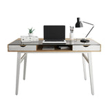 Techni Mobili Compact Computer Desk with Multiple Storage, Walnut by Level Up Desks