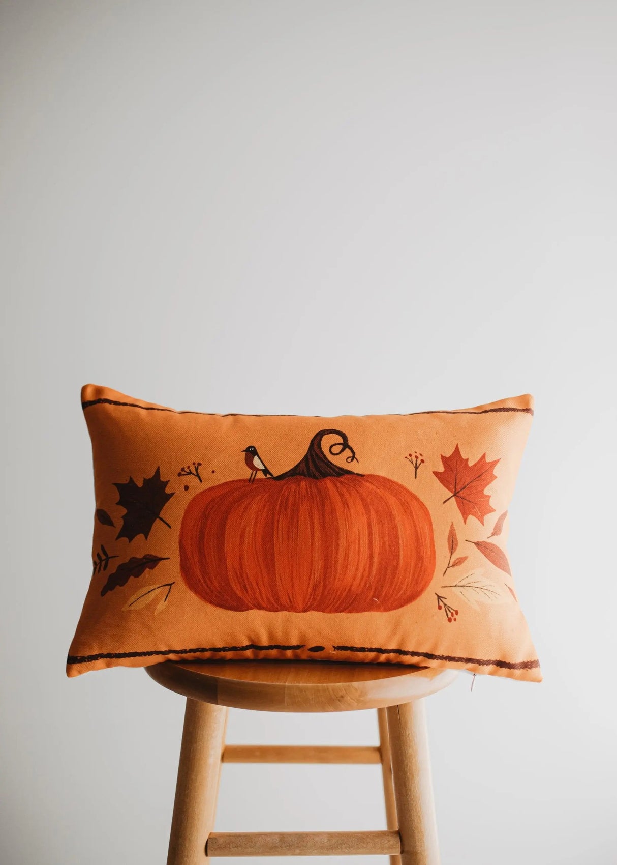 Thankful Primitive Pumpkin Wreath Pillow Cover |  Thanksgiving Décor | Farmhouse Pillows | Country Decor | Fall Throw Pillows | Gift for her by UniikPillows