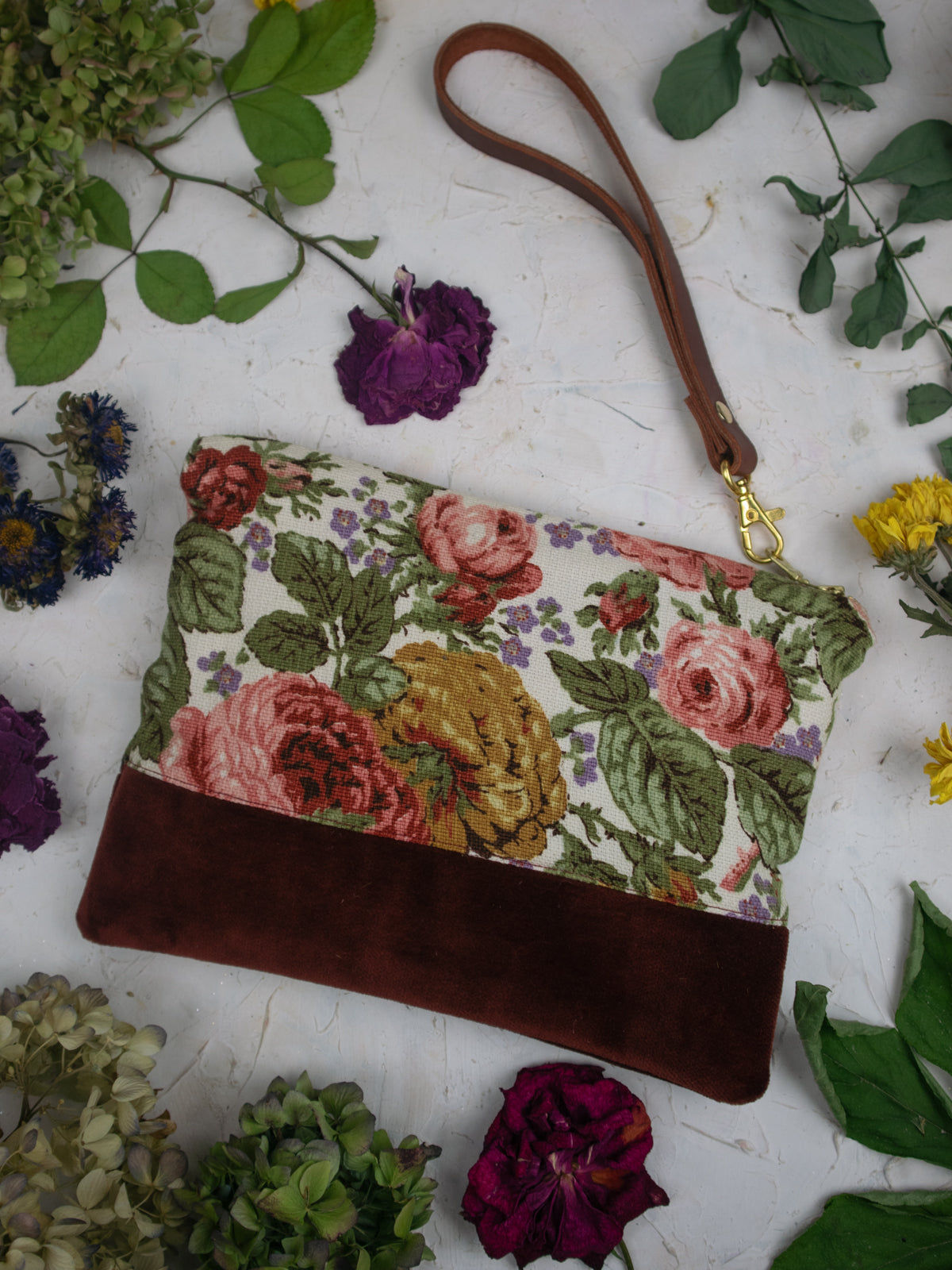 The Fall Bouquet Wristlet Purse by Ash & Rose