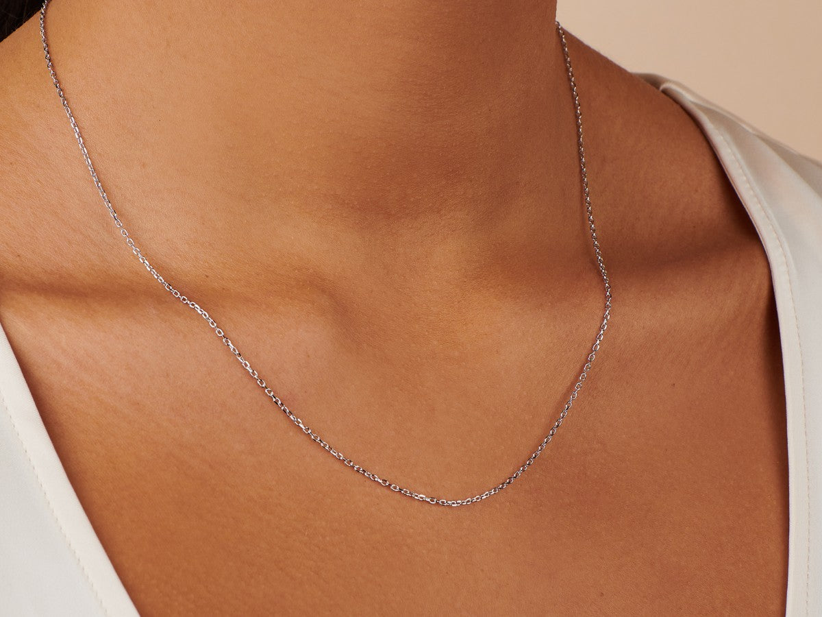 Cable Silver Chain Necklace by Little Sky Stone