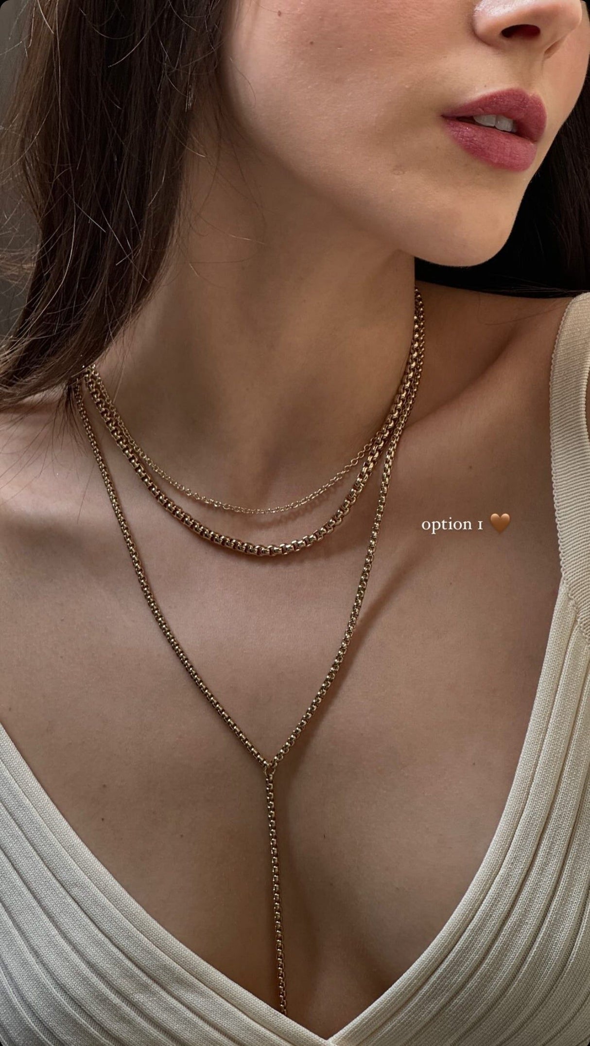 Thin Luciana Box Chain Lariat by eklexic jewelry