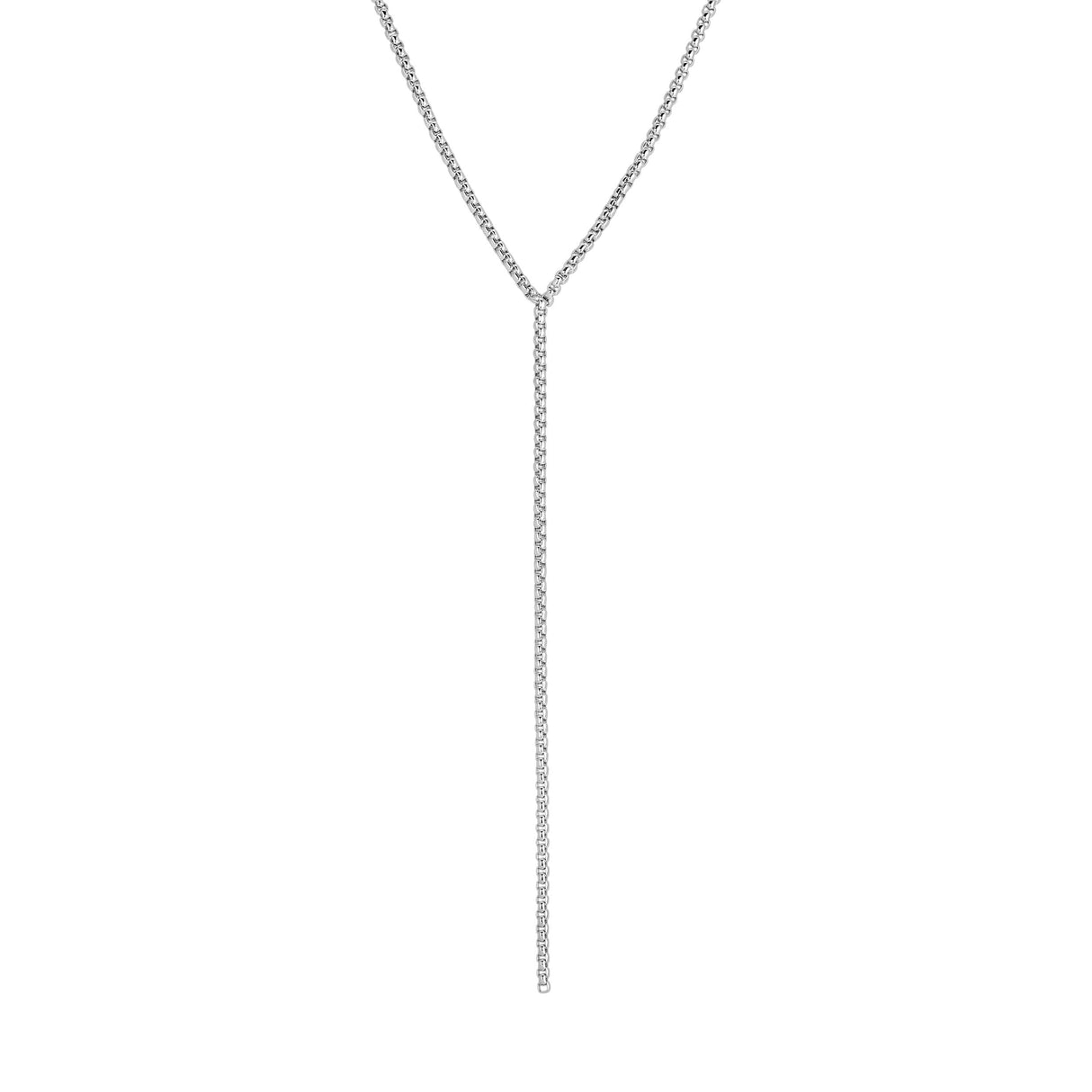 Thin Luciana Box Chain Lariat by eklexic jewelry