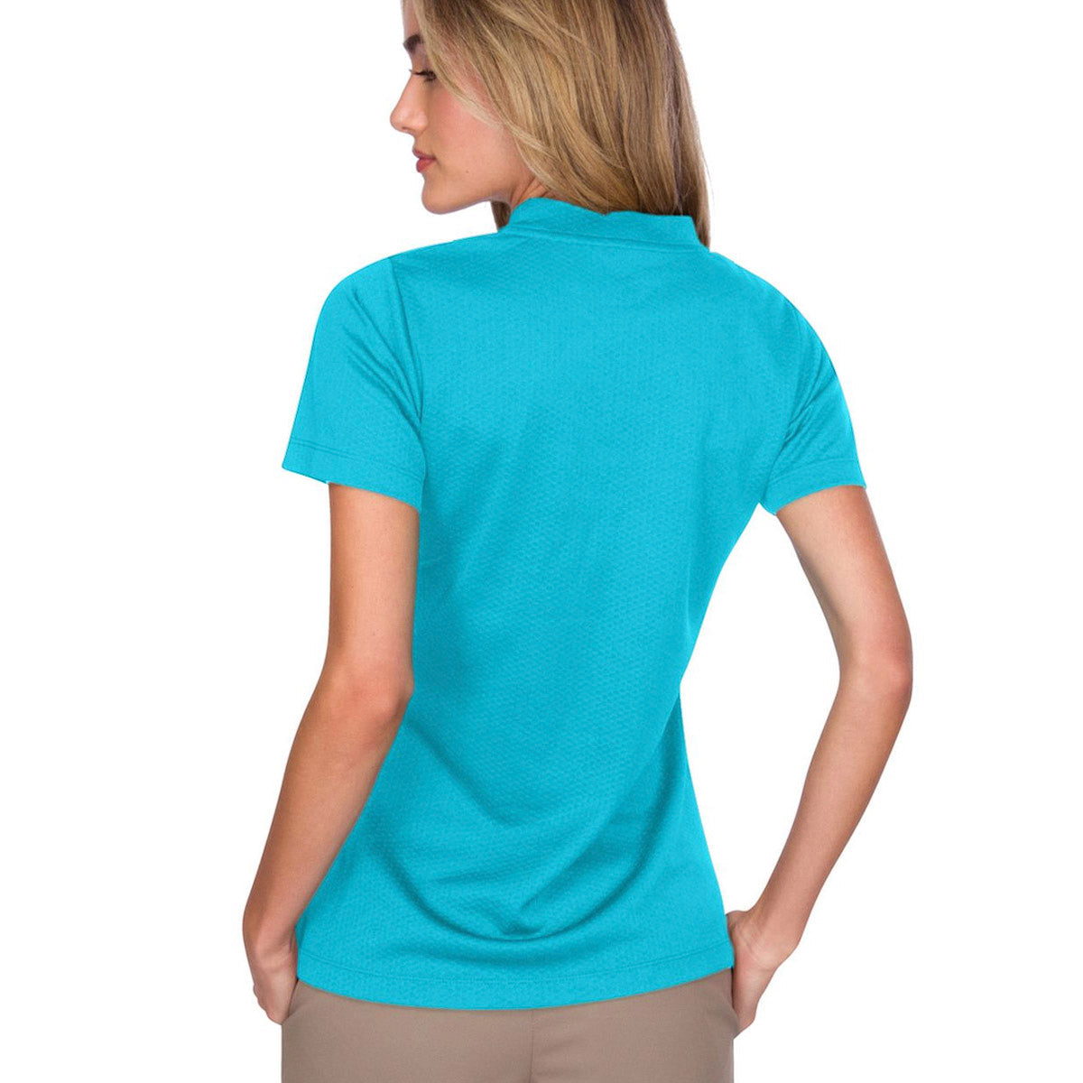 Three Sixty Six Women's 1/2 Zip Short Sleeve Polo by PROOZY