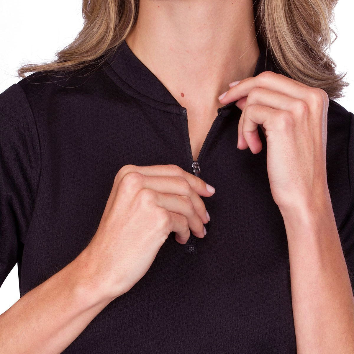 Three Sixty Six Women's 1/2 Zip Short Sleeve Polo by PROOZY