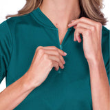 Three Sixty Six Women's 1/2 Zip Short Sleeve Polo by PROOZY