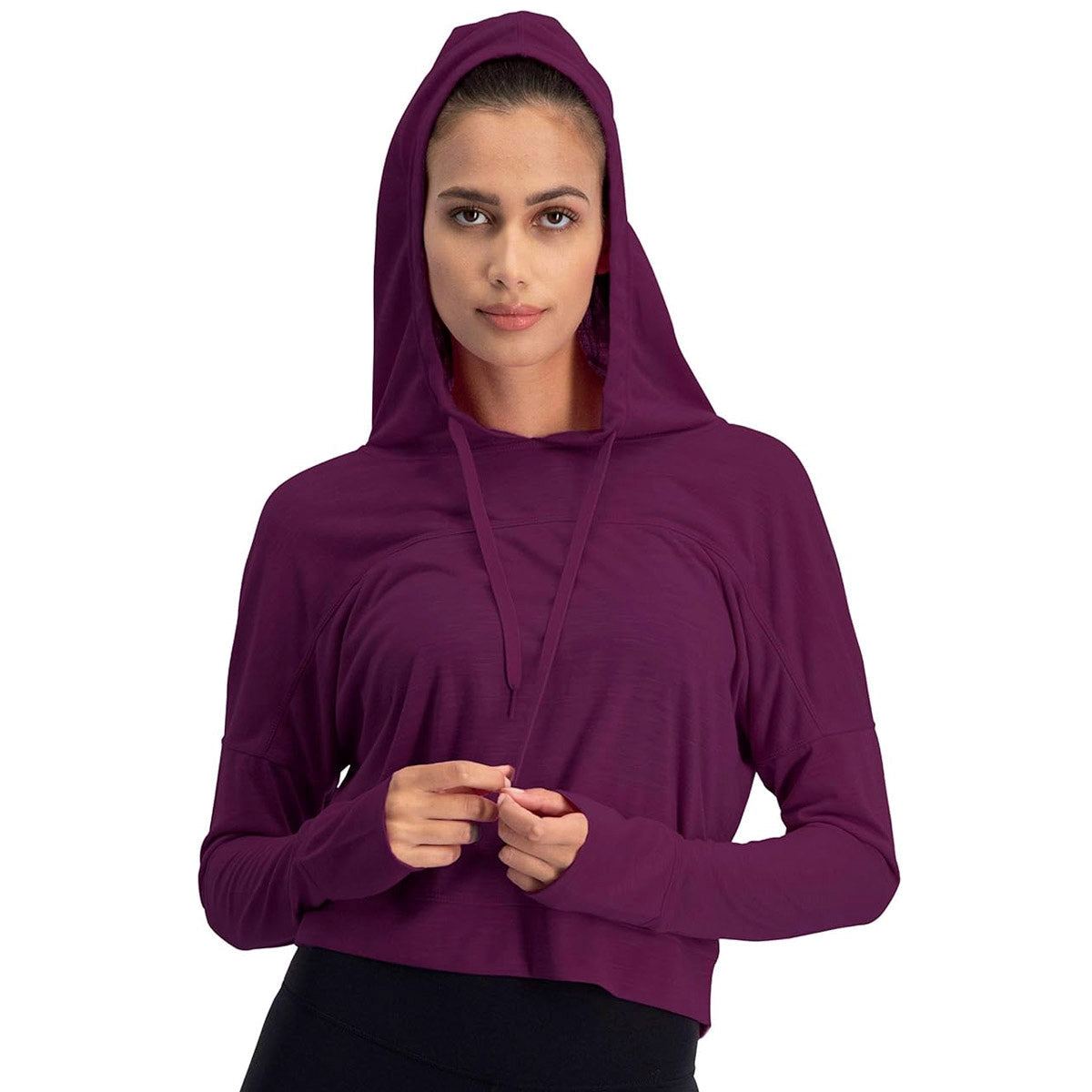 Three Sixty Six Women's Hoodie Crop Top by PROOZY