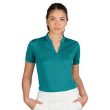 Three Sixty Six Women’s Short Sleeve Collarless Golf Polo by PROOZY