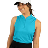 Three Sixty Six Women's Sleeveless 1/2 Zip Golf Polo by PROOZY