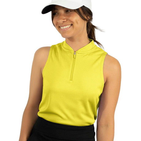 Three Sixty Six Women's Sleeveless 1/2 Zip Golf Polo by PROOZY