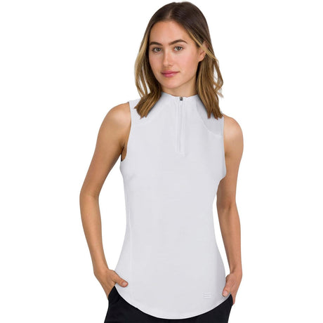 Three Sixty Six Women's Sleeveless Mock Neck Golf Polo by PROOZY