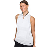 Three Sixty Six Women's Sleeveless Racer Tank Golf Polo by PROOZY