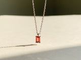 Birthstone Silver Necklace - January by Little Sky Stone