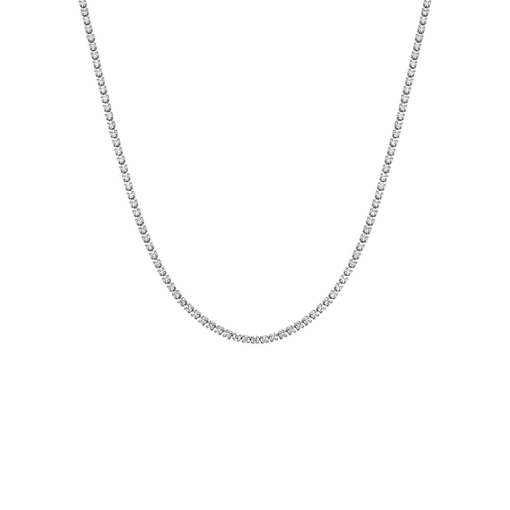 Classic Thin Tennis Necklace by By Adina Eden