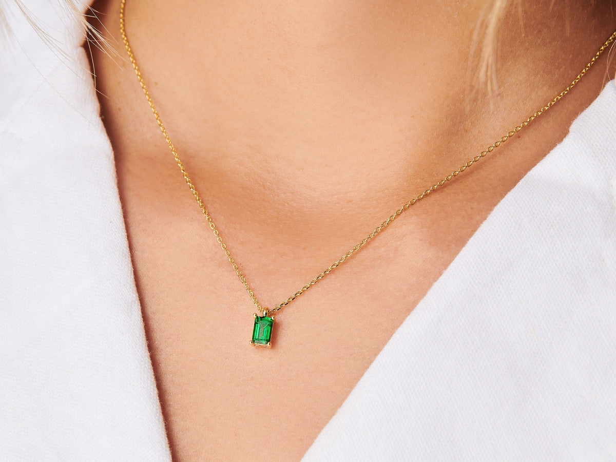 Birthstone Necklace - May by Little Sky Stone