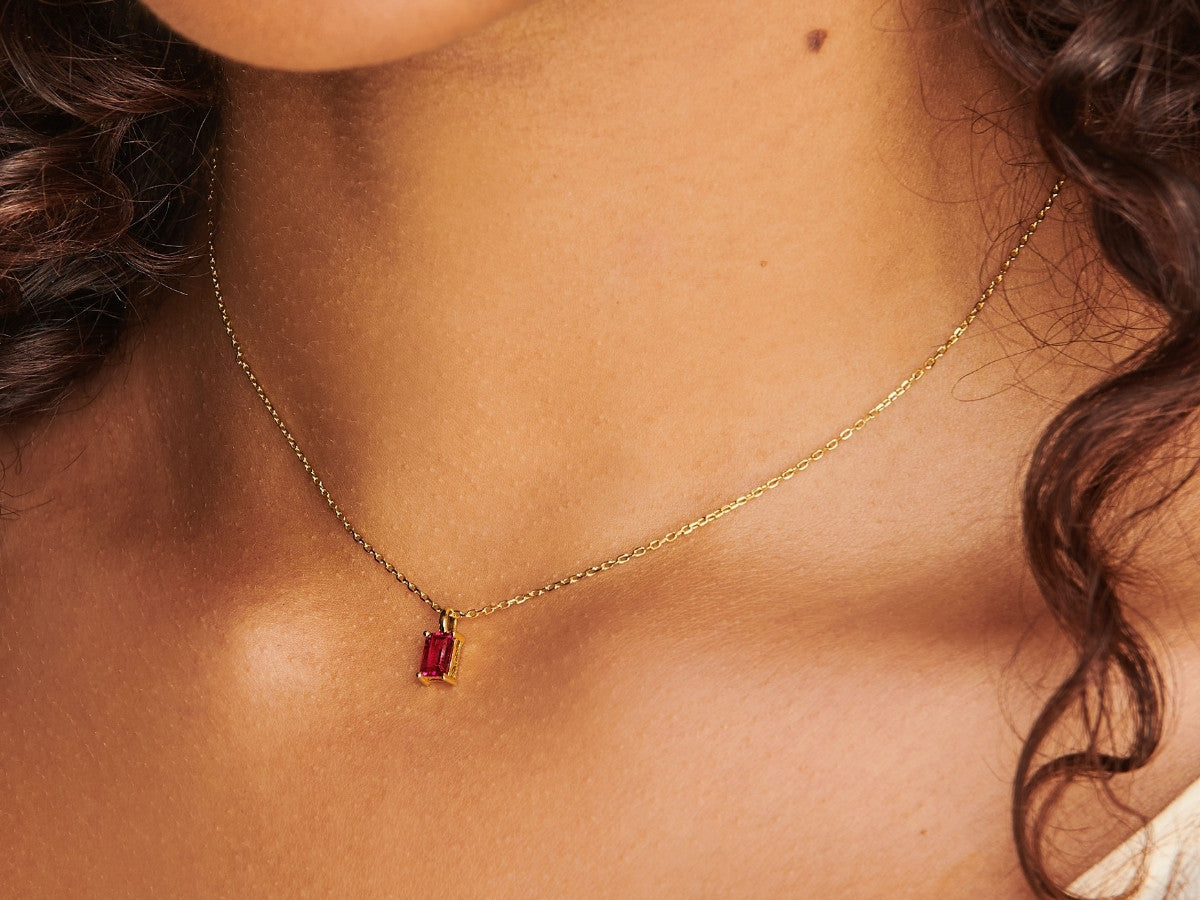 Birthstone Necklace - July by Little Sky Stone