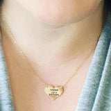 Tough as a Mother Heart Necklace by Salt and Sparkle