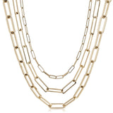 Triple Multi Layer Chain Necklace by eklexic jewelry