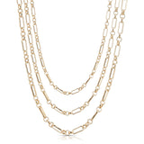 Triple Small Multi Link Chain Necklace by eklexic jewelry