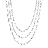 Triple Small Multi Link Chain Necklace by eklexic jewelry