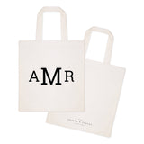 Personalized Triple Monogram Cotton Canvas Tote Bag by The Cotton & Canvas Co.