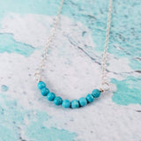 Turquoise Blue Howlite Bar Necklace by Salt and Sparkle