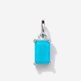 Turquoise December Birthstone Silver Charm by Little Sky Stone