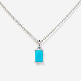 Birthstone Turquoise Silver Necklace - December by Little Sky Stone