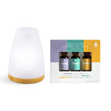 Pursonic Aromatherapy 2 in 1 USB Diffuser & Essential Oil Set-Ultrasonic Top 3 Oils-300ml with 2 Mist Settings 7 Ambient Light Settings by Pursonic