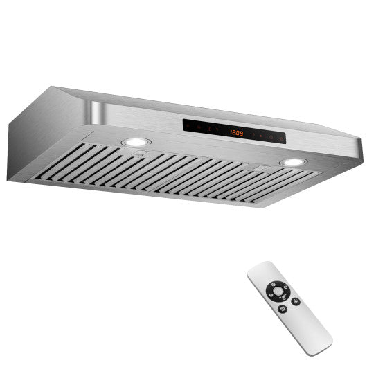 35.5/29.5 Inch Under Cabinet Range Hood 900 CFM Kitchen Vent with 4 Fan Speed-29.5 inches