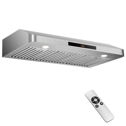 35.5/29.5 Inch Under Cabinet Range Hood 900 CFM Kitchen Vent with 4 Fan Speed-35.5 Inch