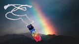 Handmade True Rainbow Crystal Rock Candy Necklace by Alexa Martha Designs