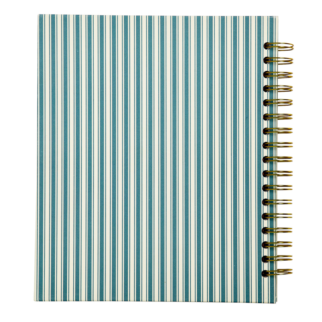 Our Family Recipes: A Meals and Memories Keepsake (Striped Linen) by Promptly Journals