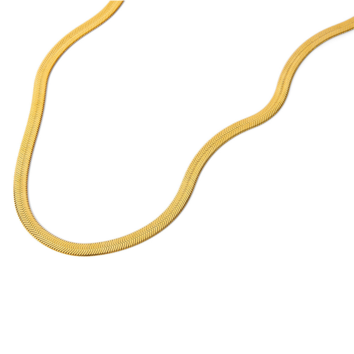 Herringbone Chain Classic Gold Necklace by ETHICGOODS