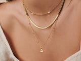 Initial Capital Letter Necklace by Little Sky Stone