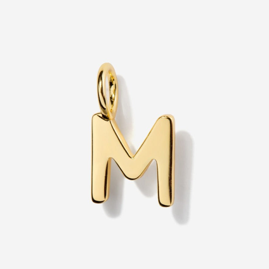 Uppercase Initial Charm - Gold by Little Sky Stone