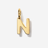 Uppercase Initial Charm - Gold by Little Sky Stone