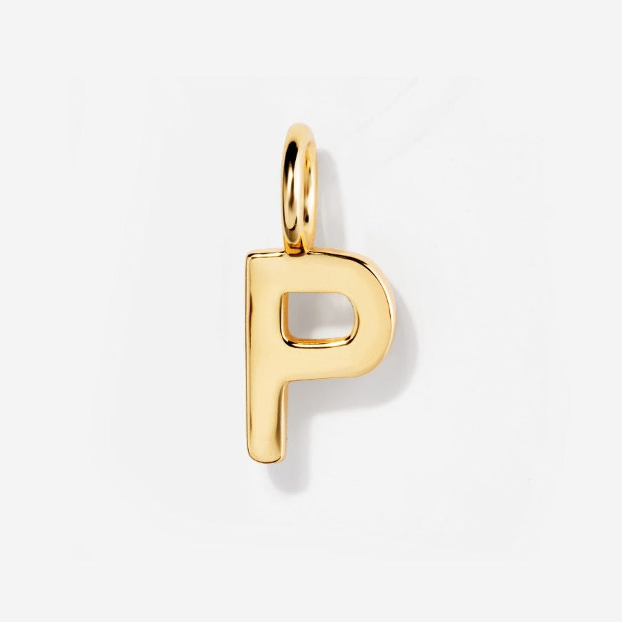 Uppercase Initial Charm - Gold by Little Sky Stone