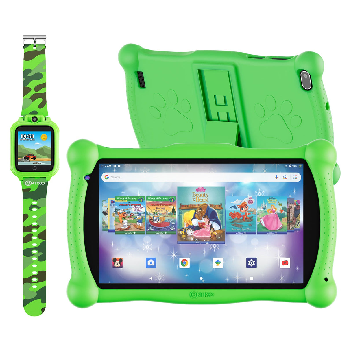 Contixo V10 7" Kids Tablet with Smart Watch Bundle by Contixo