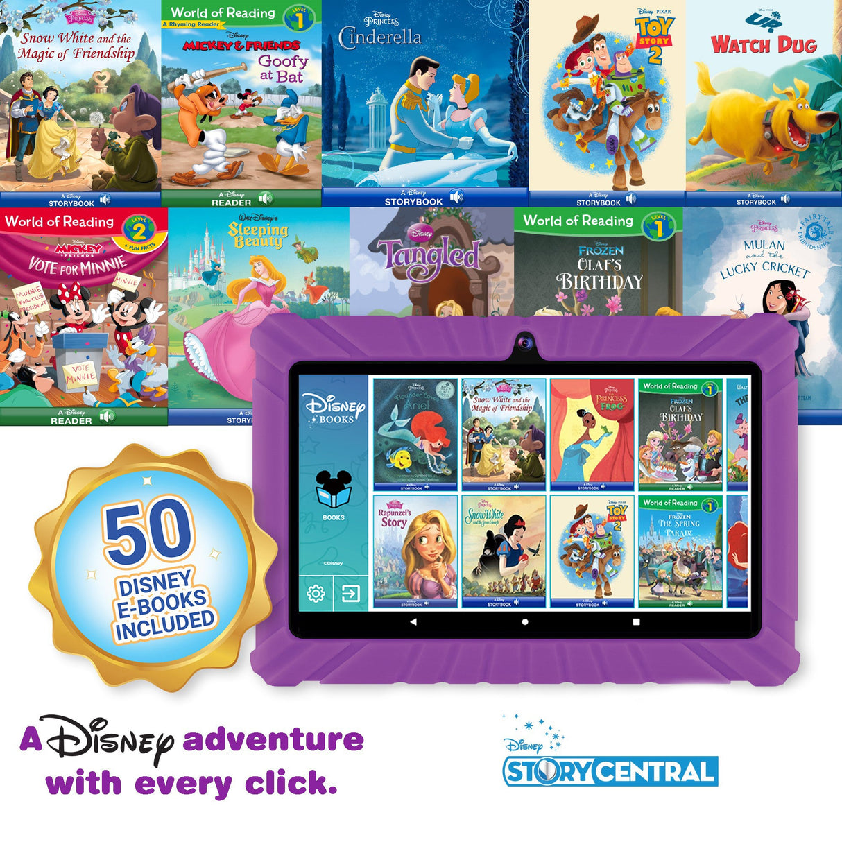 Contixo V8-2 Kids 7” Tablet - 50 Disney eBooks Included by Contixo